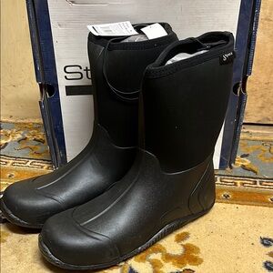 Statesman Brand Unisex Black Waterproof Rain & Snow Boots
